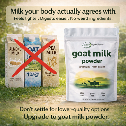 Nutrient Rich Goat Milk High in Protein, Calcium & Probiotics