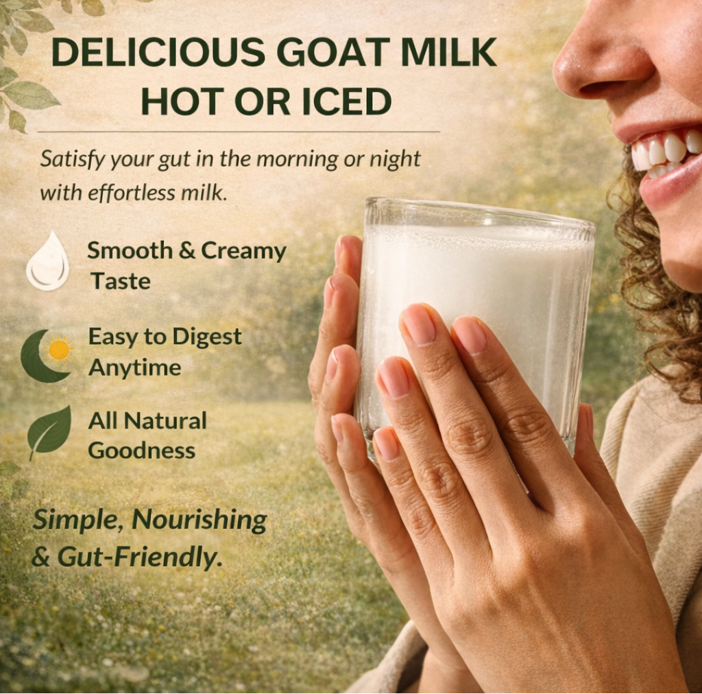 Nutrient Rich Goat Milk High in Protein, Calcium & Probiotics