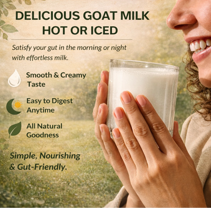 Nutrient Rich Goat Milk High in Protein, Calcium & Probiotics