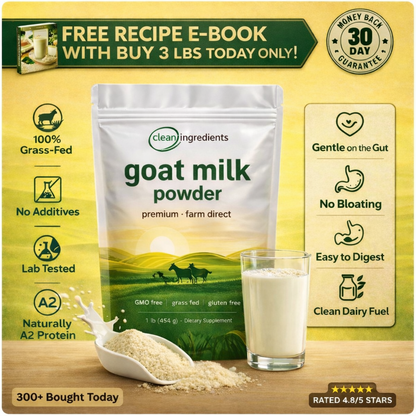 Nutrient Rich Goat Milk High in Protein, Calcium & Probiotics